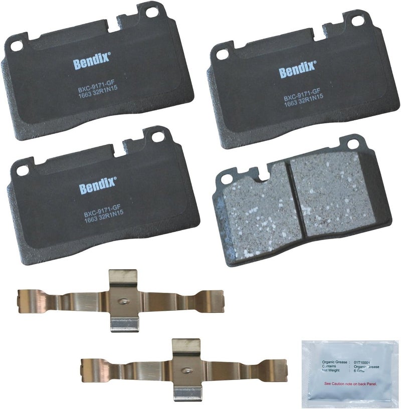 Bendix Priority1 CFC1663 Ceramic Front Brake Pads for Audi A6 2016, Q5 2017-2013 - Image 1